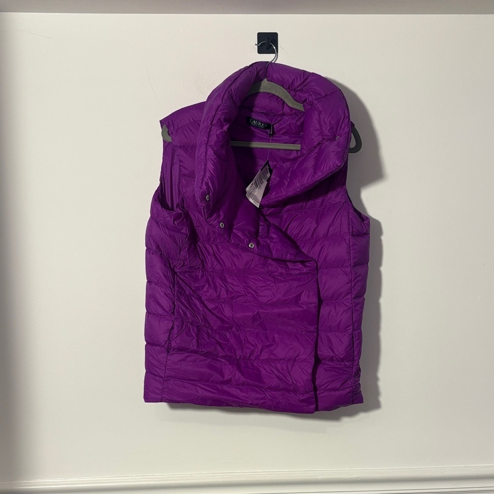 Lauren Ralph Lauren Bright Purple Quilted Vest down vest